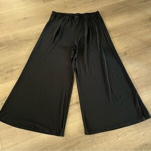 Anthony Original Black Wide Leg Pull On Dress Pant Women‎ 1X Minimalist Goth NWT